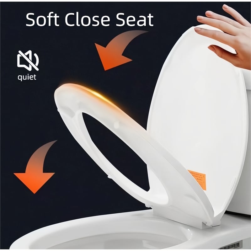 CRO Decor Modern Ceramic one-piece Toilet with Double Flush in White