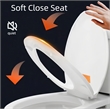 CRO Decor Modern Ceramic one-piece Toilet with Double Flush in White