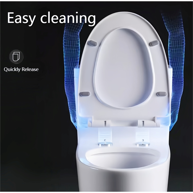 CRO Decor Modern Ceramic one-piece Toilet with Double Flush in White