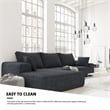 CRO Decor L-shaped Chenille free-install fully foam-filled living room sofa