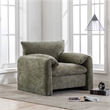 CRO Decor Modern Style Matcha Green Chenille Oversized Armchair
