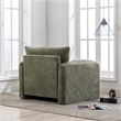 CRO Decor Modern Style Matcha Green Chenille Oversized Armchair