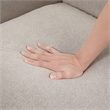 CRO Decor Mid-Century Modern Comfy Fabric Armchair with Metal Leg.