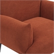 CRO Decor Mid-Century Modern Comfy Fabric Armchair with Metal Leg.