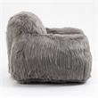 CRO Decor Modern Comfortable Faux Fur Bean Bag Chair Lazy Sofa with Gray