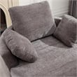 CRO Decor Extra Large Circular Swivel Chair in Gray