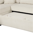 CRO Decor Segmented Pull-Out Convertible Sofa Bed with Storage Footstool