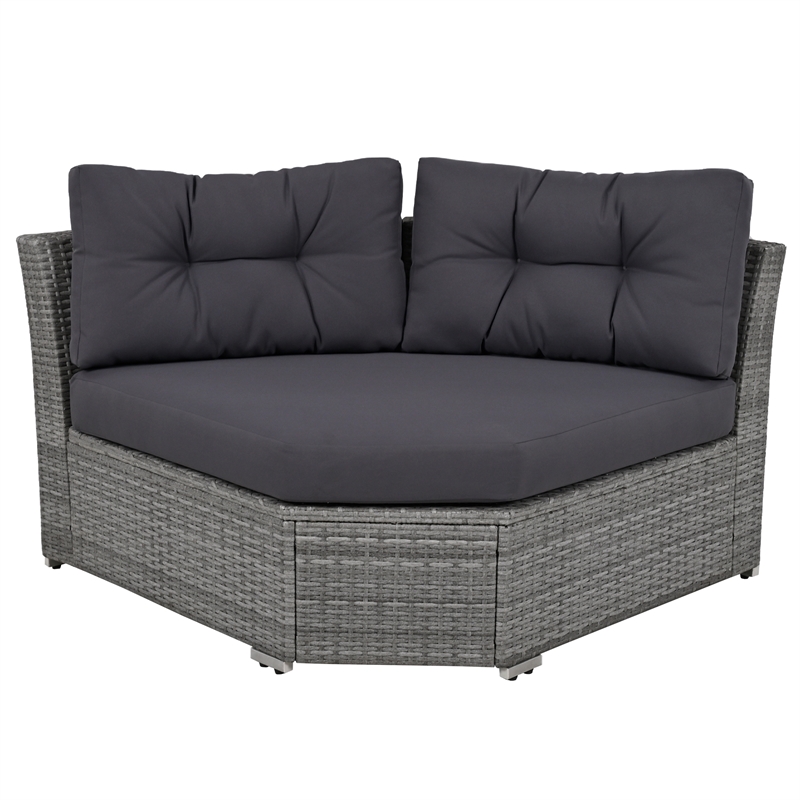 CRO Decor Vine Combination Courtyard Furniture Set Outdoor Furniture Sofa Bed