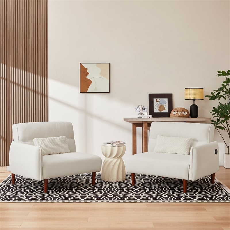 CRO Decor Modern Couch Corduroy Fabric Comfy Convertible Futon Sofa bed