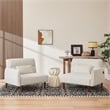 CRO Decor Modern Couch Corduroy Fabric Comfy Convertible Futon Sofa bed