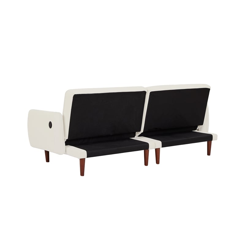 CRO Decor Modern Couch Corduroy Fabric Comfy Convertible Futon Sofa bed