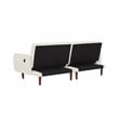 CRO Decor Modern Couch Corduroy Fabric Comfy Convertible Futon Sofa bed