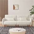 CRO Decor Modern Couch Corduroy Fabric Comfy Convertible Futon Sofa bed