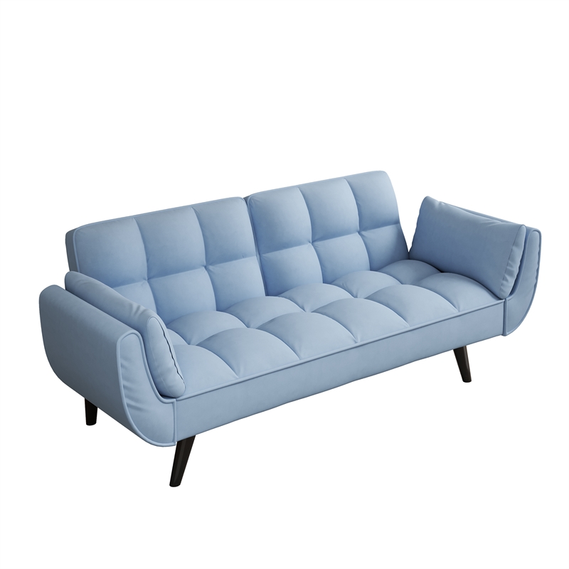 CRO Decor The Blue Soft  Sofa is Suitable for Small Spaces in Apartment Bedrooms