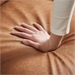 CRO Decor  Sturdy Wooden Legs and Suede Fabric L-shaped Sofa with Brown