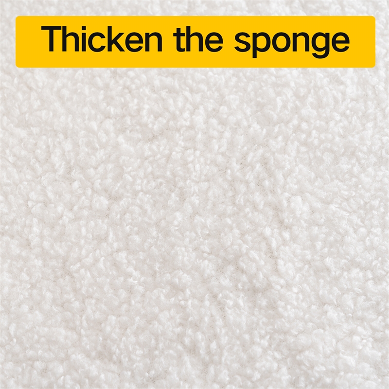 CRO Decor Modern Sturdy and Comfortable Teddy Plush Armchair with White