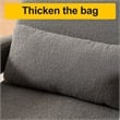 CRO Decor Modern Sturdy and Comfortable Teddy Plush Armchair with Dark Gray