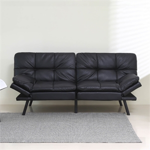 CRO Decor Convertible Memory Sponge Modern Folding Sofa Bed with Black