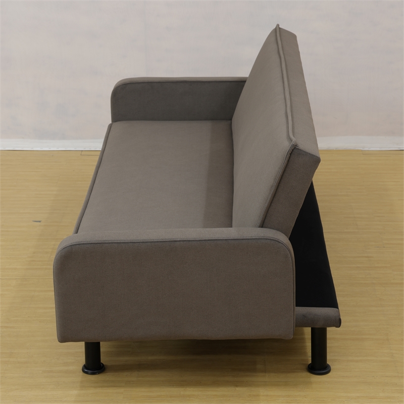 CRO Decor Brown Flange Living Room with Adjustable Sofa from Multiple Angles