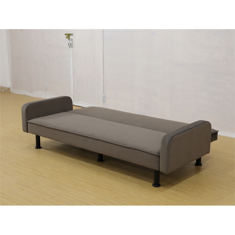 CRO Decor Brown Flange Living Room with Adjustable Sofa from Multiple Angles