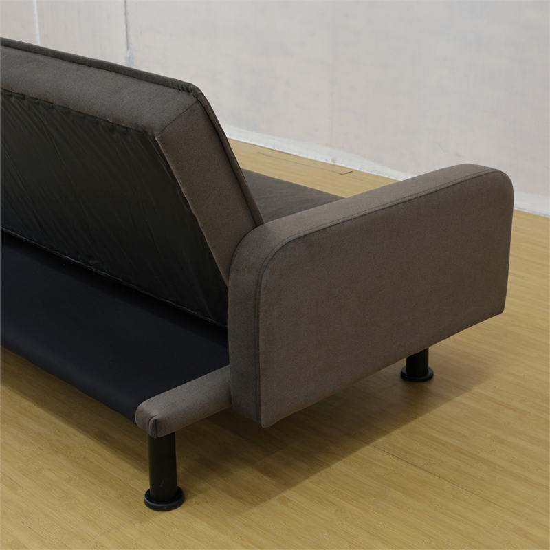 CRO Decor Brown Flange Living Room with Adjustable Sofa from Multiple Angles