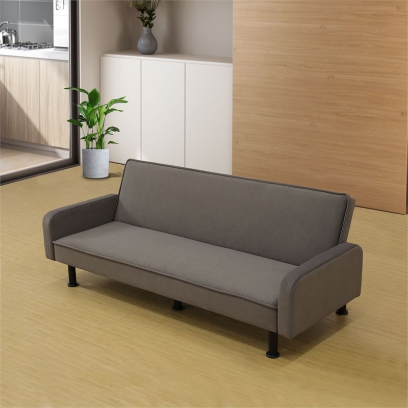 CRO Decor Brown Flange Living Room with Adjustable Sofa from Multiple Angles