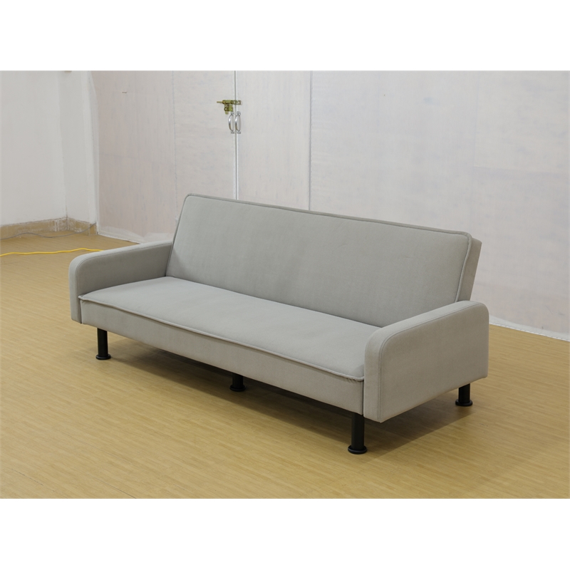 CRO Decor Grey Flange Living Room with Adjustable Sofa from Multiple Angles