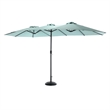 CRO Decor 14.8 Ft Light Green outdoor terrace large double-sided umbrella