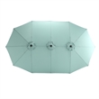 CRO Decor 14.8 Ft Light Green outdoor terrace large double-sided umbrella