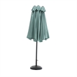 CRO Decor 14.8 Ft Light Green outdoor terrace large double-sided umbrella