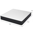 CRO Decor Black and White Mixed Memory Sponge Full Size Mattress in a Box