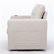 CRO Decor Modern White Velvet 90-degree Swivel Single Sofa Chair