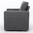 CRO Decor  Modern Gray Velvet 90-degree  Swivel  Single  Sofa Chair