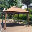 CRO Decor Outdoor Pop up Detachable Zipper Mesh Brown Pavilion Canopy
