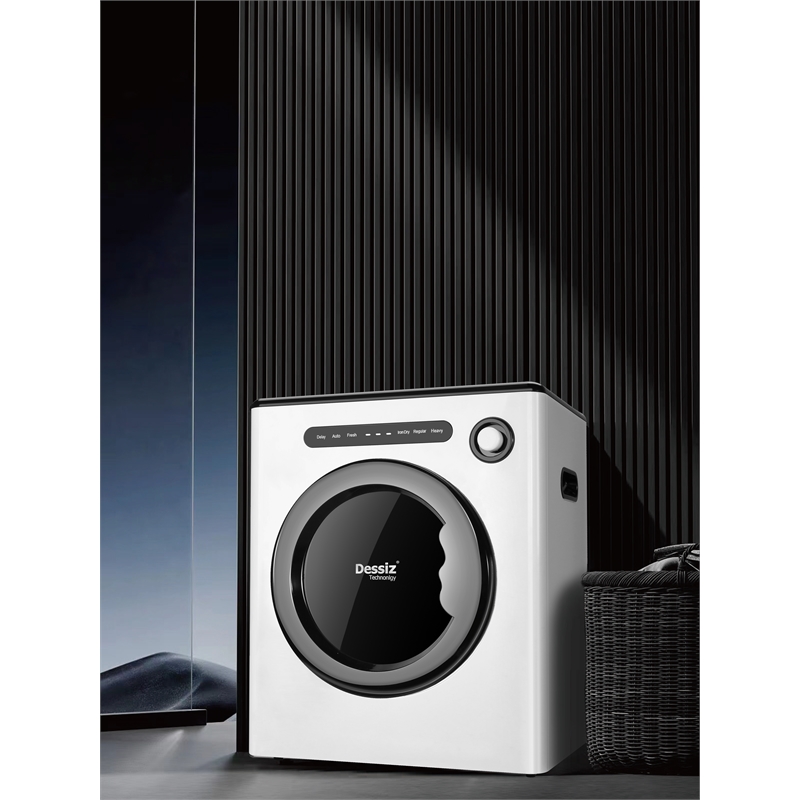 CRO Decor Portable Compact 10 Pound Capacity Laundry Dryer with White