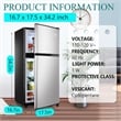 CRO Decor 3.5 Cubic Feet Compact Steel Mini Silver Color Refrigerator