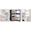 CRO Decor 3.5 Cubic Feet Compact Steel Mini Black Refrigerator