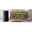 CRO Decor 3.5 Cubic Feet Compact Steel Mini Black Refrigerator