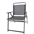 CRO Decor Black Metal Terrace Furniture Table and Chair Set with Umbrella