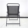 CRO Decor Black Metal Terrace Furniture Table and Chair Set with Umbrella