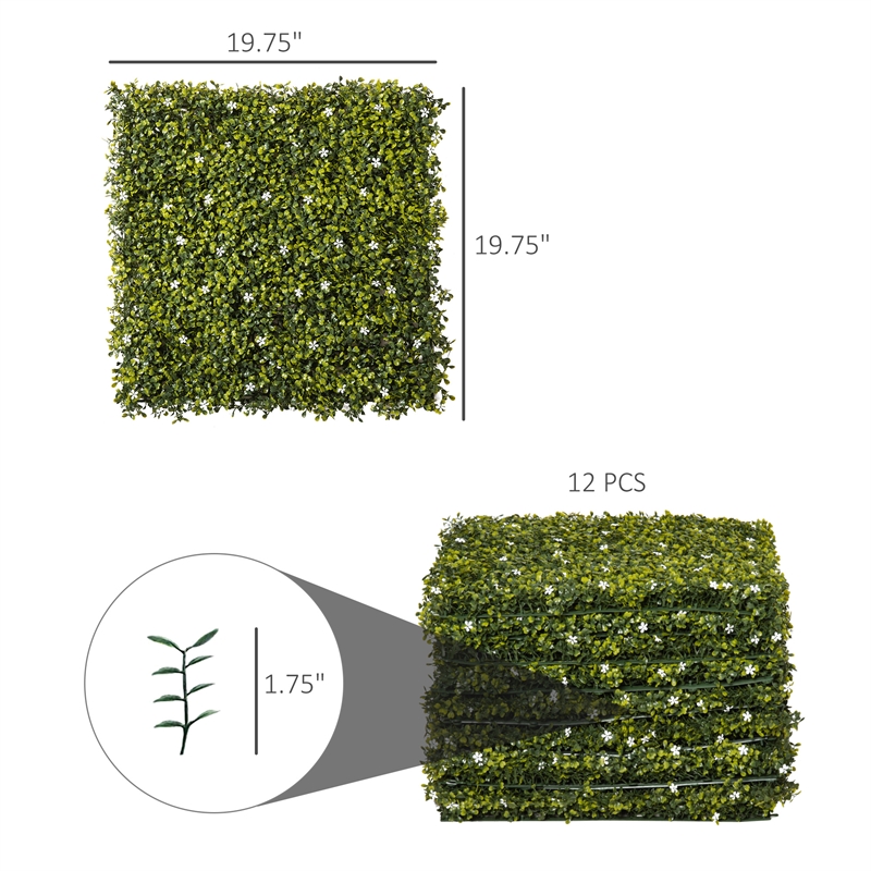 CRO Decor Green Artificial Grass Wall Panel Background for Indoor & Outdoor
