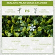 CRO Decor Green Artificial Grass Wall Panel Background for Indoor & Outdoor