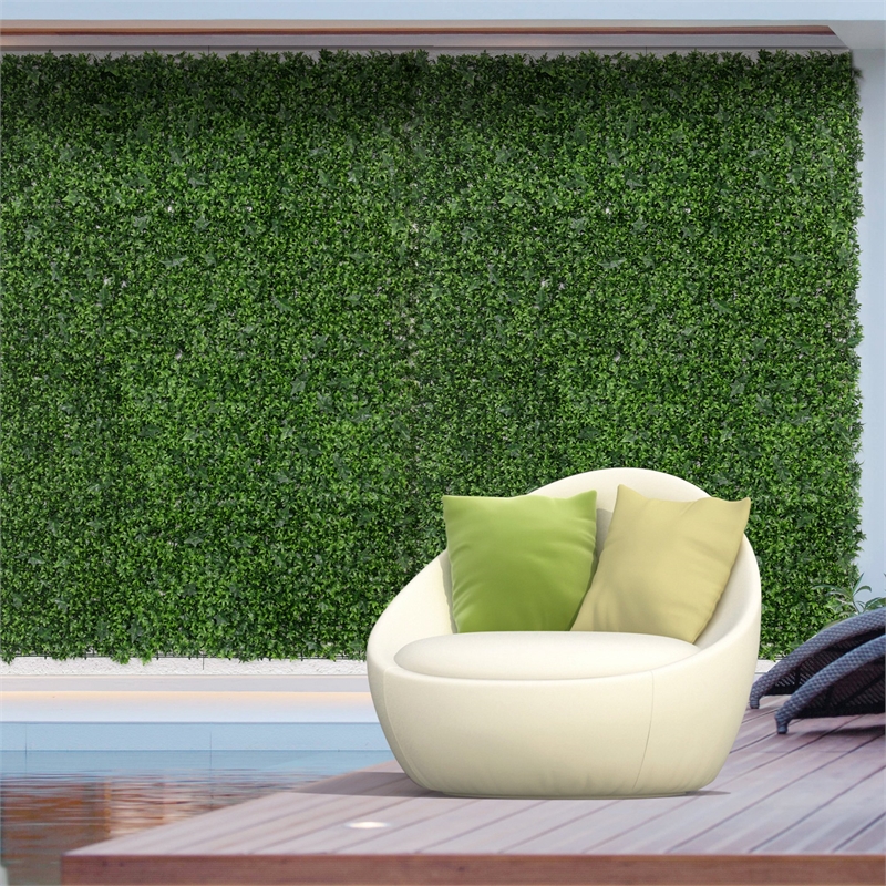 CRO Decor Green Artificial Grass Wall Panel Background for Indoor & Outdoor