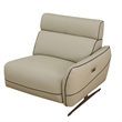 CRO Decor Beige Top Grain Leather and PVC 3-Piece Living Room Recliner Sofa Set