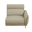 CRO Decor Beige Top Grain Leather and PVC 3-Piece Living Room Recliner Sofa Set