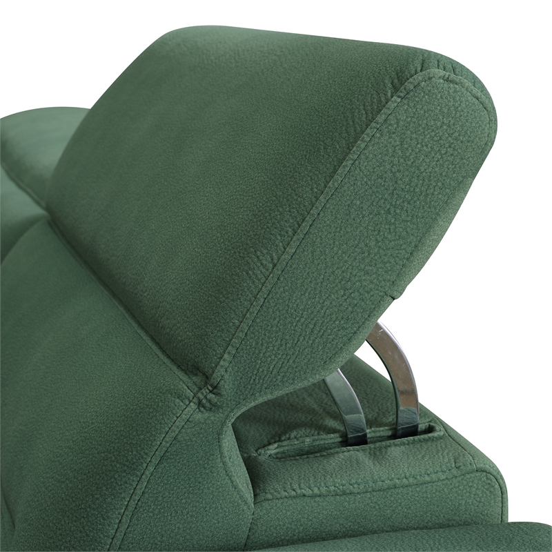 CRO Decor Green Flannel 4-Piece Living Room Recliner Sofa Set