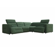CRO Decor Green Flannel 4-Piece Living Room Recliner Sofa Set