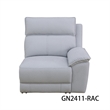CRO Decor Grey White Lambswool 4-Piece Living Room Recliner Sofa Set