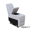 CRO Decor Grey White Lambswool 4-Piece Living Room Recliner Sofa Set