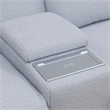 CRO Decor Grey White Lambswool 4-Piece Living Room Recliner Sofa Set